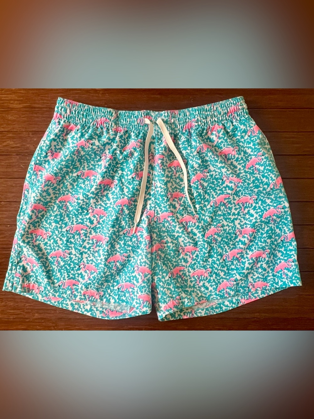 Chubbies The Domingos Are For Flamingos Swim Trunks Men XL Blue 5.5” Inseam